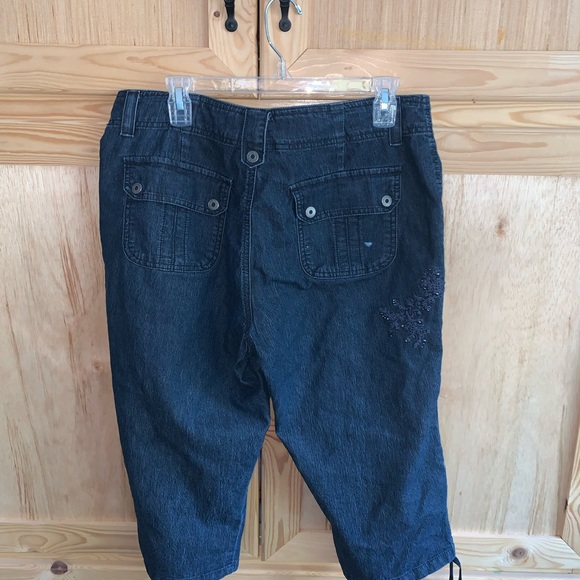 Gloria Vanderbilt blue denim cropped jeans size 12 - Picture 2 of 4